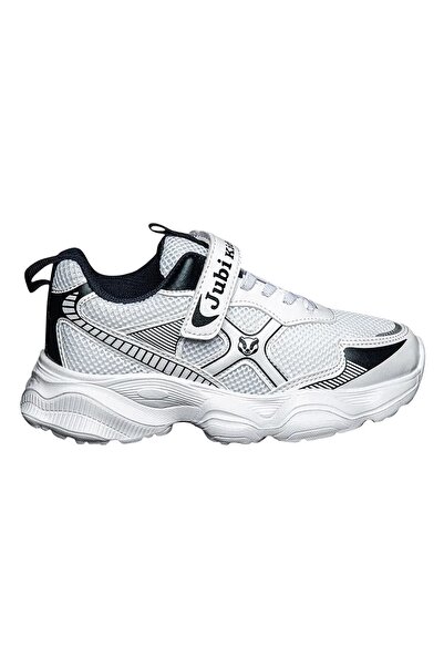 Celira Jbk White Rubber Velcro Mesh Children's Sports Shoes 009