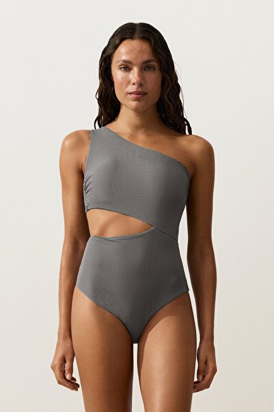 Oysho Asimetrik mini kareli trikini