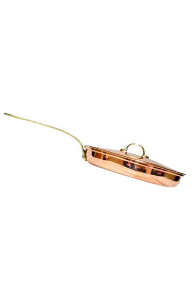 Destilatori Tigaie din Cupru O22cm, Cu Capac si Maner Bronz, Profesionala