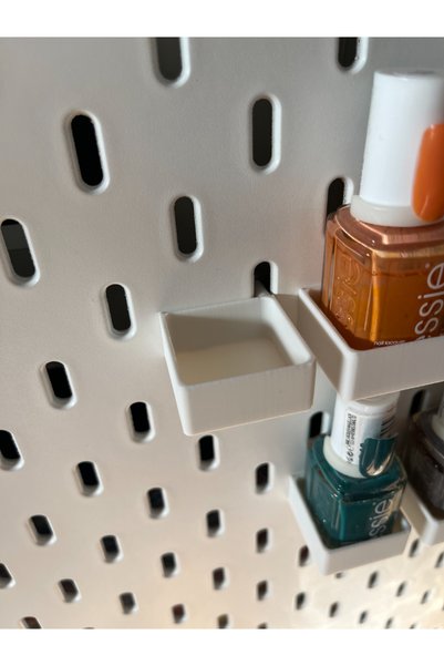 DU&ER 20 Units of Skadis Nail Polish Organizer |   Pegboard Compatible Nail Polish Wall Holder and Nail Polish Rack