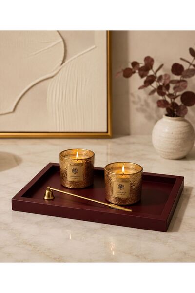 DEKORMED Wooden Tray-Presentation Stand-Organizer