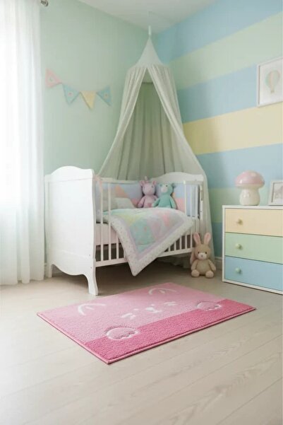 Miniso Lisanslı Hayvan Serisi Tüylü Yer Paspası – Pembe 40x60 cm Banyo Oda Ka...