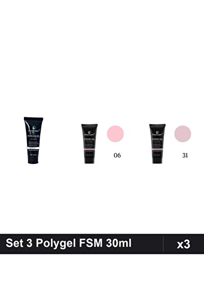 FSM Set 3 Polygel 30ml - Nr.17, Nr.06, Nr.31 - Constructie Unghii