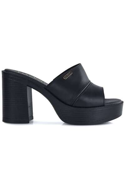 Harris Δερμάτινo μαύρο πέδιλο 236-4305