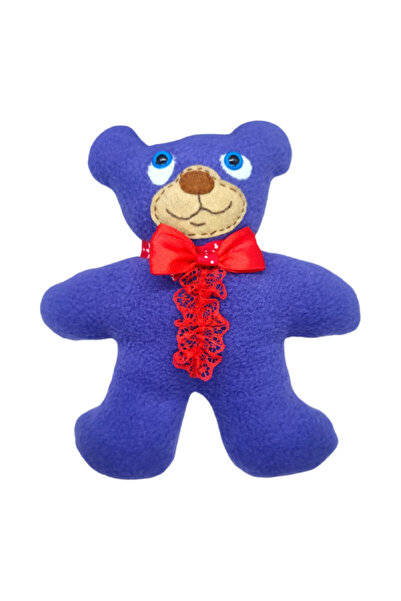 Lucille Craftshop Ursuleț de catifea albastru, lucrat manual