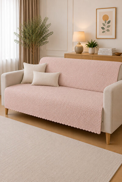 EBRUTESETTÜR Soft Koltuk Örtüsü Toz Pembe