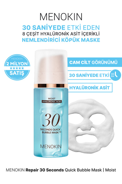 Menokin Nemlendirici, 8 Çeşit Hyalüronik Asitli Köpük Maske 30 Seconds Quick ...