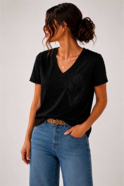 Benedetto New Season Modal Cotton Premium Embroidery Embellished Basic Women'...