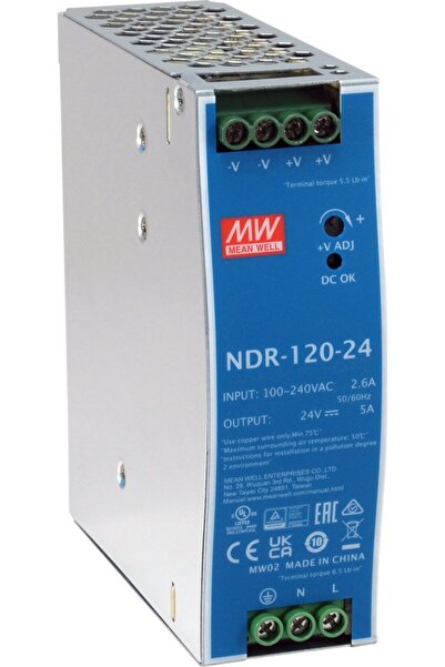 LEVEL ONE LevelOne Industrie Netzteil 24VDC/120W+DIN-Schiene silber