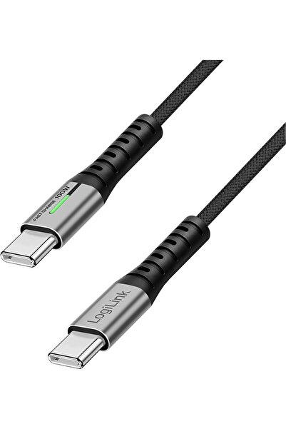 LogiLink CU0431 Cablu USB 3.2 Gen2x2 tip C M la M 20 Gbps 100W 4K LED carcasă...