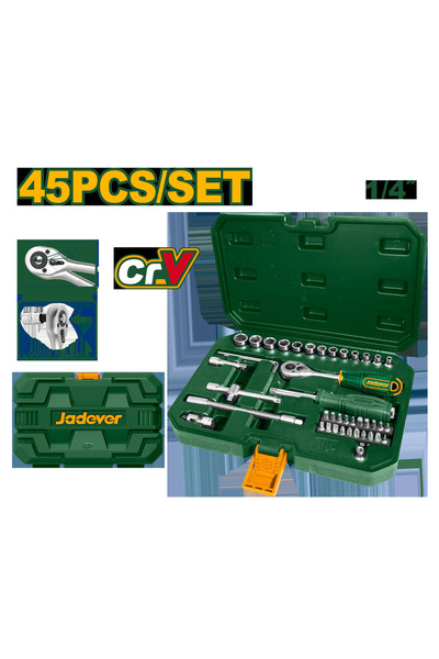 Jadever 0.63 cm 45-piece socket set JDST4D45