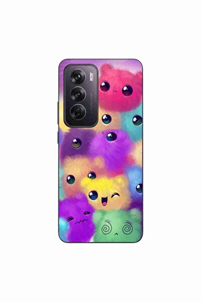 OEM Husa compatibila cu Oppo Reno12 Pro Silicon Gel Tpu Model Pufosi Colorati