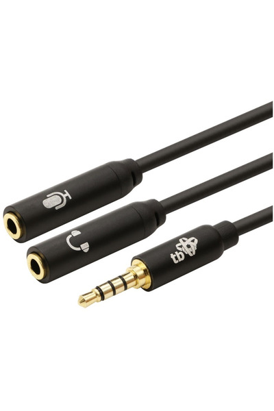 TB Cablu 3,5mm Mini Jack - 2x 3,5mm Mini Jack adaptor M/F 30cm