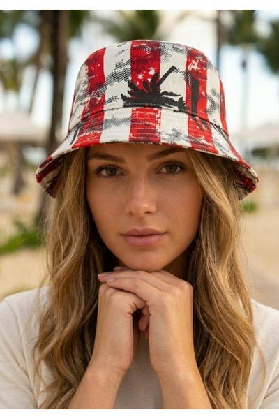 LAGRANZE Chaos Text Patterned Unisex Bucket Hat