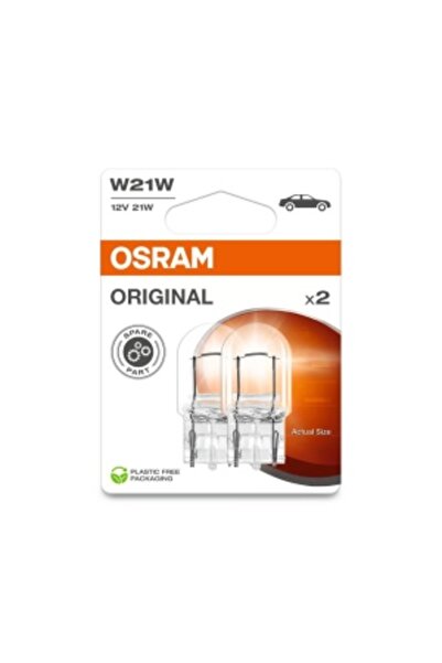 Osram Σετ 2 Becuri 12V W21W Γνήσιο Μπλίστερ
