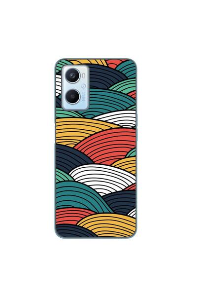 OEM Husa compatibila cu Oppo A96 4G Silicon Gel Tpu Model Abstract Striped Peaks