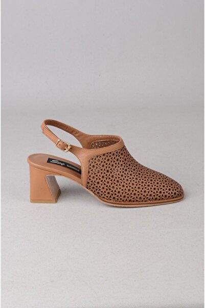 SEÇ KUNDURA Seç 2635 Genuine Leather Heel-Spanned Women's Shoes (Heel Height:...