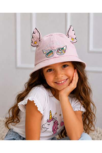 Kinora Kids Unicorn Kanat Detaylı Kız Çocuk Bucket Şapka