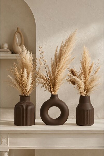Minima Art Studio Vază în stil scandinav, minimalistă, boemă, 3 bucăți (11 cm...