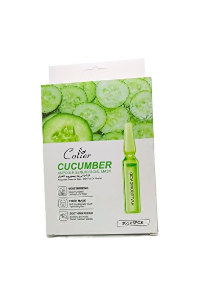 colier Cucumber Ampoule Serum Facial Mask – 6 Pcs