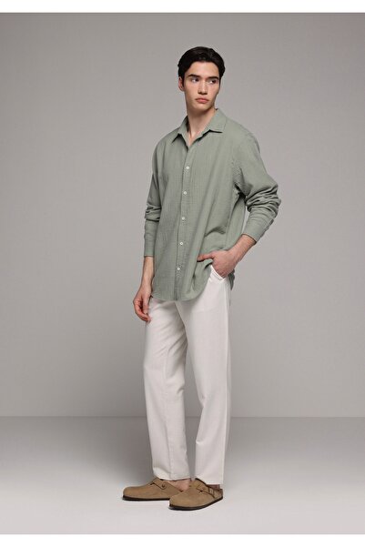 Colin's Slim Fit Mid-Waist Straight-Leg Men's Stone Pants