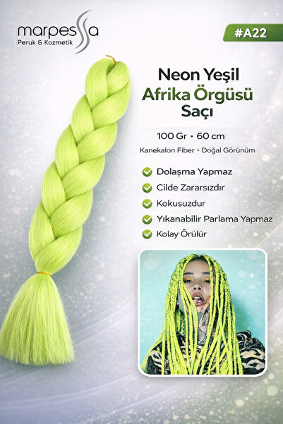 Marpessa Afrika Örgüsü Rasta Ve Box Braid Için Sentetik Saç 100gr