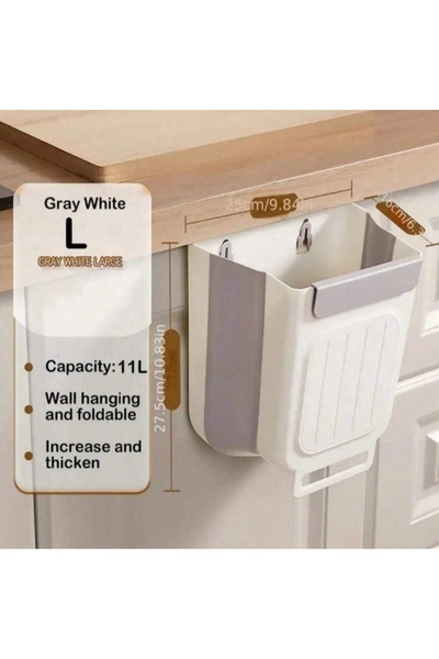 choice2 naibai-11L 6L/11L Foldable Hanging Trash Can, Kitchen Cabinet Door Ha...