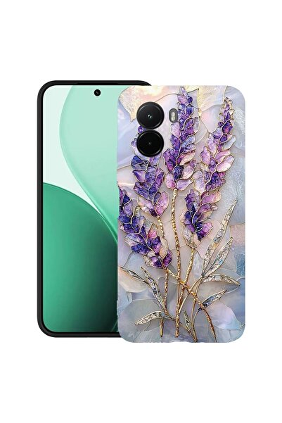bestcase ¬Æ Husa TPU Ultra Slim Compatibila cu Poco M7, Floral - Golden Hydra...