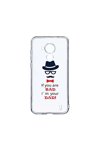 bestcase Διαφανής Θήκη Σιλικόνης 2MM, Συμβατή με Nokia C30, Bad Dad, Αντικραδ...