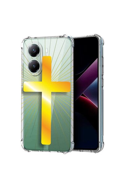 bestcase Θήκη συμβατή με Poco X7 Pro 5G, Αντικραδασμική 1.5MM, Χρυσός Σταυρός...