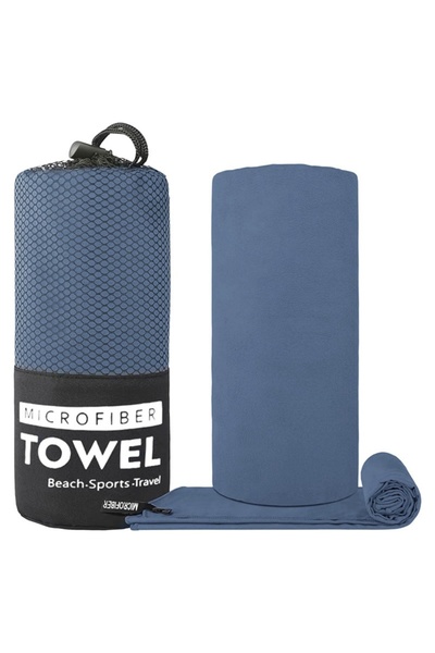 Choice39 50x110cm Navy Blue Soft Solid Color Microfiber Towels Quick-Drying F...