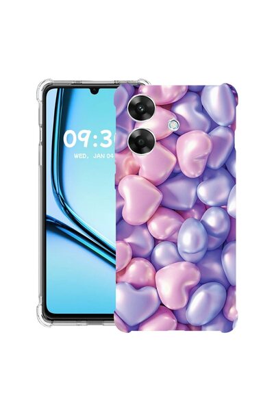 bestcase Husă Antișoc pentru Realme Note 60 / Note 60X cu Design Inimi Colora...