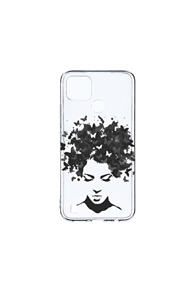 bestcase Διαφανής Θήκη Σιλικόνης 2MM, Συμβατή με Realme C21, Woman BW, Αντικρ...