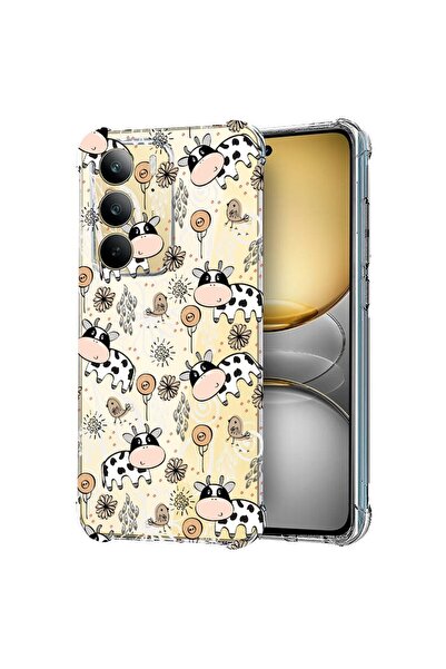 bestcase ¬Æ Husa pentru Realme C75, Anti Shock 1.5MM, Cow Pattern, Protectie ...