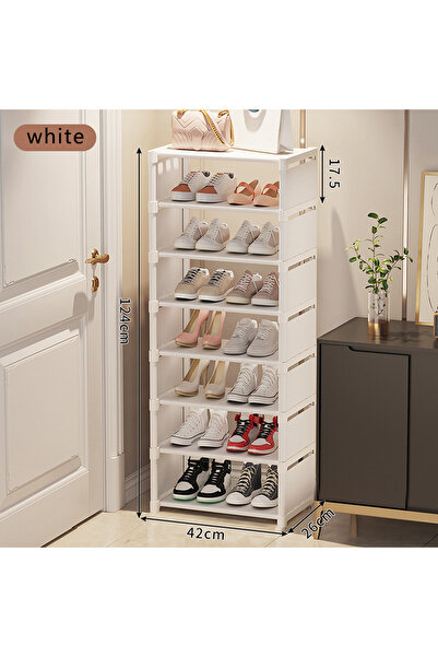 Choice13 White 8 widened Shoe rack Small shoe cabinet widened against the wal...