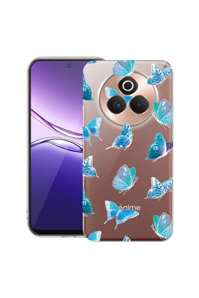 bestcase Husă pentru Realme P3 Pro cu design fluture, silicon transparent sub...