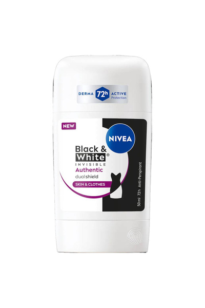 NIVEA Set of 3 x Deodorant Stick Men Black&White Invisible Authentic, 50 ml