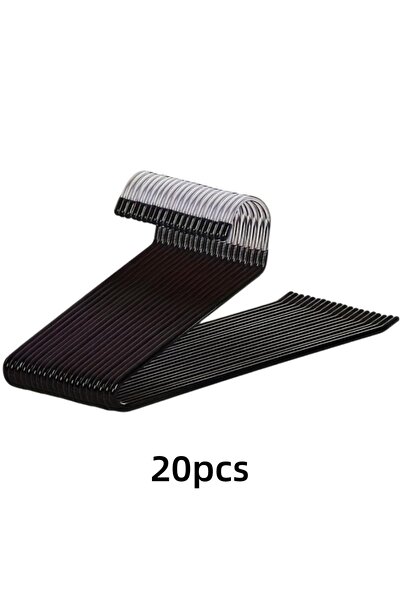 Choice1 20Pcs Black 20/10Pcs Metal Z-Shaped Pants Hanger Non-Slip Durable Clo...