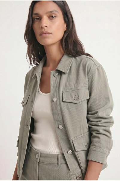 Masha Kate Rahat Kesim Cepli Denim Ceket