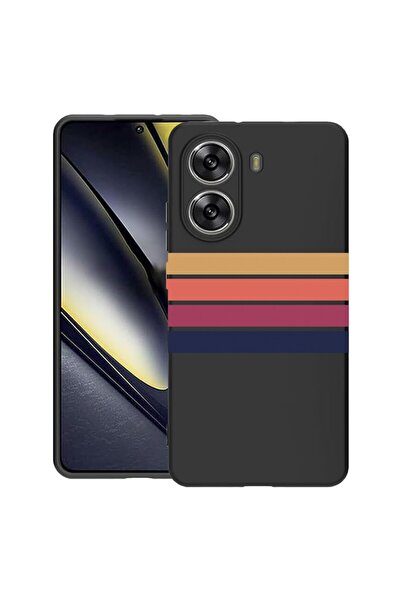 bestcase ¬Æ Husa pentru Poco X7 Pro 5G, Retro Lines, Slim Silicon 0.8MM, Anti...