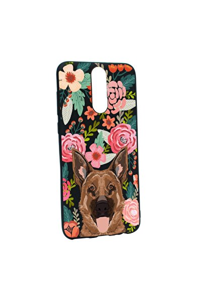 bestcase Калъф от силикон с куче и цветя, съвместим с Nokia 2.4, устойчив на ...