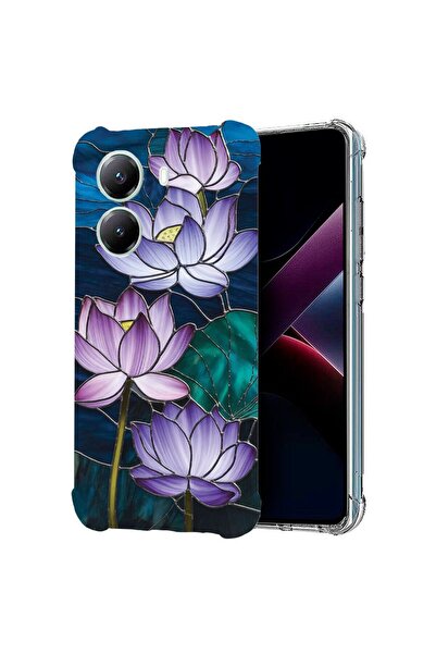 bestcase ¬Æ Husa Anti Shock Compatibila cu Poco X7 Pro 5G, Floral - Stained G...