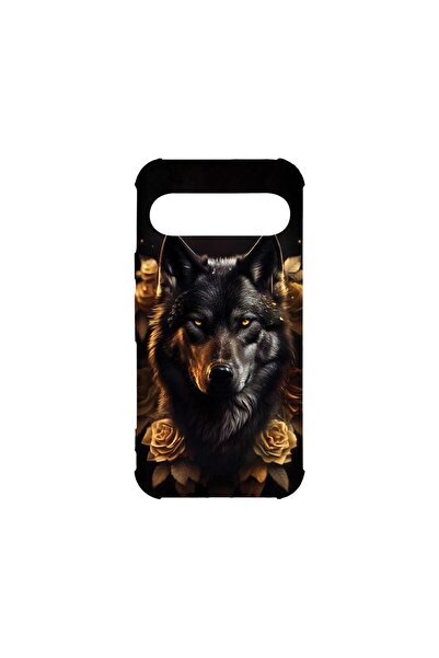 bestcase Husa Antișoc 1.5MM, Compatibilă cu Google Pixel 9 Pro, Golden Wolf, ...