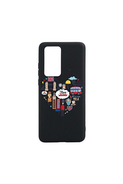 bestcase Husa Silicon Compatibila Cu Huawei P40, I Love London, rezistenta la...