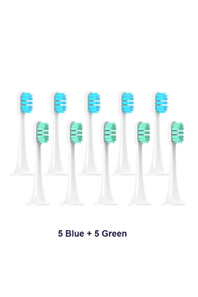Choice8 5Blue 5Green Replacement Brush Heads For Mijia T300/T500/T700 Sonic E...