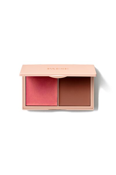 PAESE Paletă Duo Cremoasă Kiss My Cheeks: Fard de Obraz și Contur Cald, 15g