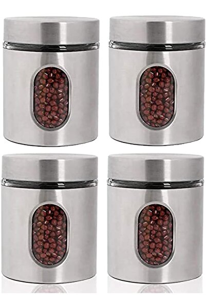Generic Stainless Steel Food Storage Canister Sets with Glass Visible Window ...