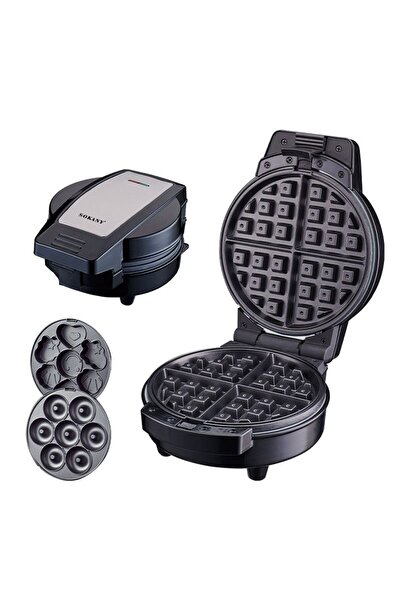 SOKANY 3-in-1 Detachable Sandwich Maker Waffle Maker Donut Maker Cartoon Cake...