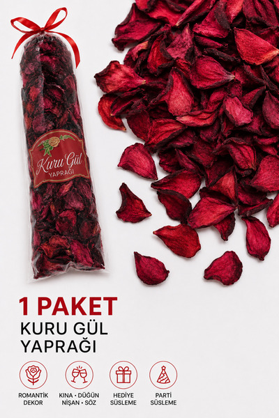 Organizasyon Pazarı Kuru Gül Yaprağı | Romantik Dekor | Hediye Süs Düğün Kına...