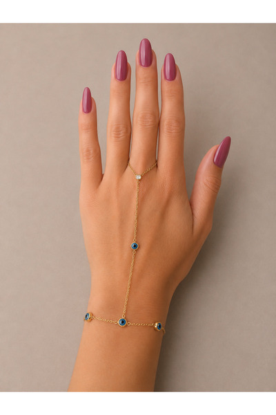 Laviona jewelry Nazar ve Taş Detaylı Çelik Şahmeran